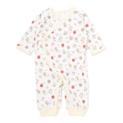 スラップ スリップ ベビー SLAP SLIP BABY 総柄プリント長袖インナーロンパース 肌着ベビー(60~70cm) （オフホワイト系）｜詳細画像