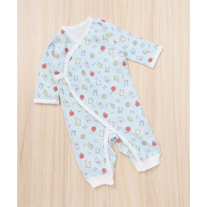 スラップ スリップ ベビー SLAP SLIP BABY 総柄プリント長袖インナーロンパース 肌着ベビー(60~70cm) （ブルー系）｜詳細画像