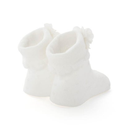 立体花モチーフソックスベビー(9~12cm) （ピンク）｜詳細画像