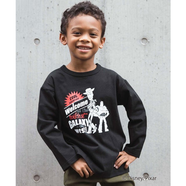 【TOY STORY】バックロゴビッグTシャツ(90~160cm) （ブラック）
