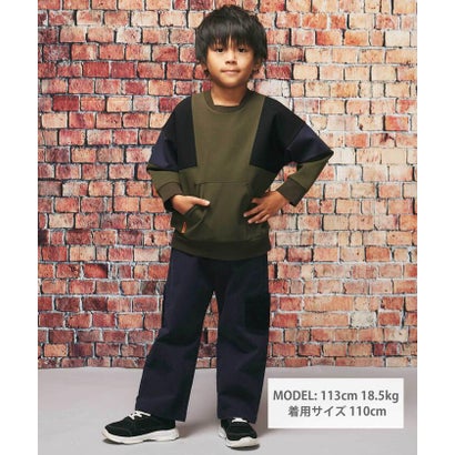 異素材ペインターパンツ(110~160cm) （ベージュ）｜詳細画像