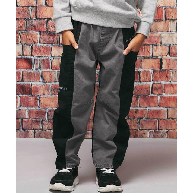 ヴィンテージロゴ バレルレッグパンツ(110~160cm) （ブラック）
