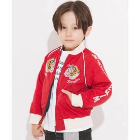 Denim アーカイブトラ刺しゅうスカジャン(100~160cm) （レッド）