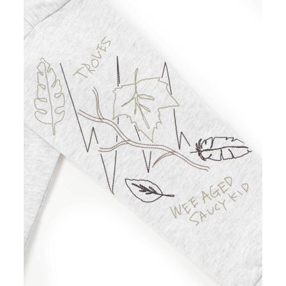 ワスク WASK 袖プリント レイヤード風ビッグ長袖Tシャツ(100~160cm) （レッド）｜詳細画像