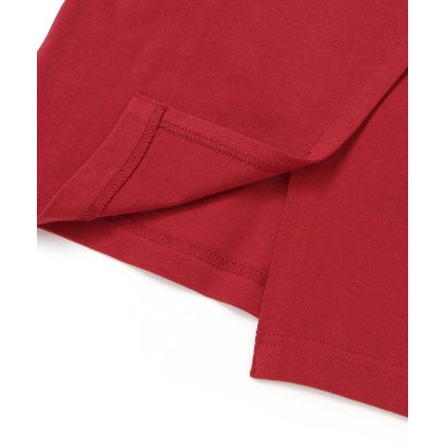 ワスク WASK 袖プリント レイヤード風ビッグ長袖Tシャツ(100~160cm) （レッド）｜詳細画像