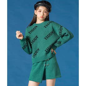 ロゴニット＆ビット付きスカパンセットアップ(130~160cm) （グリーン）