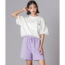 ドロストトップス＆ショートパンツセットアップ(130~160cm) （オフホワイト）