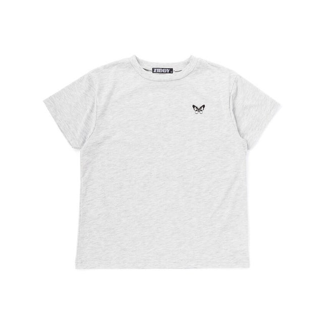 バックグラフィックバタフライTシャツ(130~160cm) （グレー）