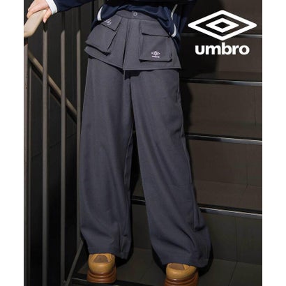 ジディー ZIDDY 【umbro】レイヤード風パンツ(130~160cm) （グレー）｜詳細画像