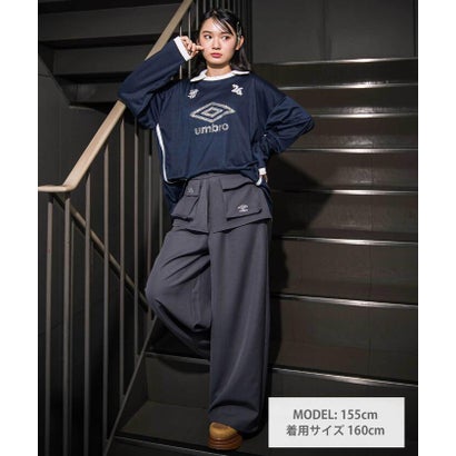 ジディー ZIDDY 【umbro】レイヤード風パンツ(130~160cm) （グレー）｜詳細画像