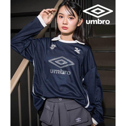 【umbro】ラインストーンロゴトレーナー(130~160cm) （ネイビー）｜詳細画像