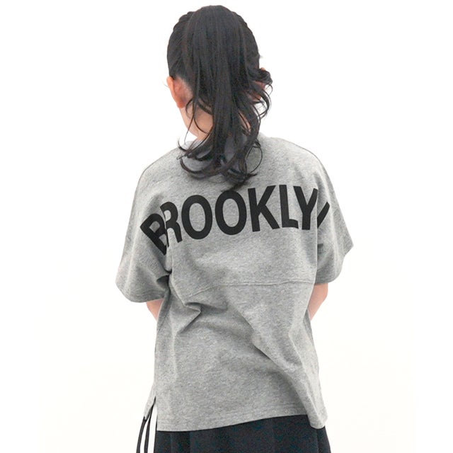 バックロゴTシャツ （杢グレー地）