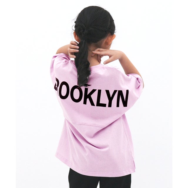 バックロゴTシャツ （ライトパープル地）