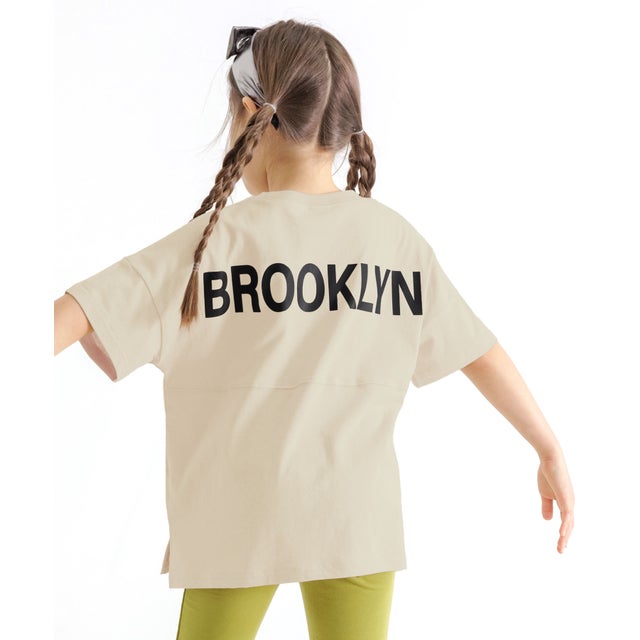 バックロゴTシャツ （グレージュ地）