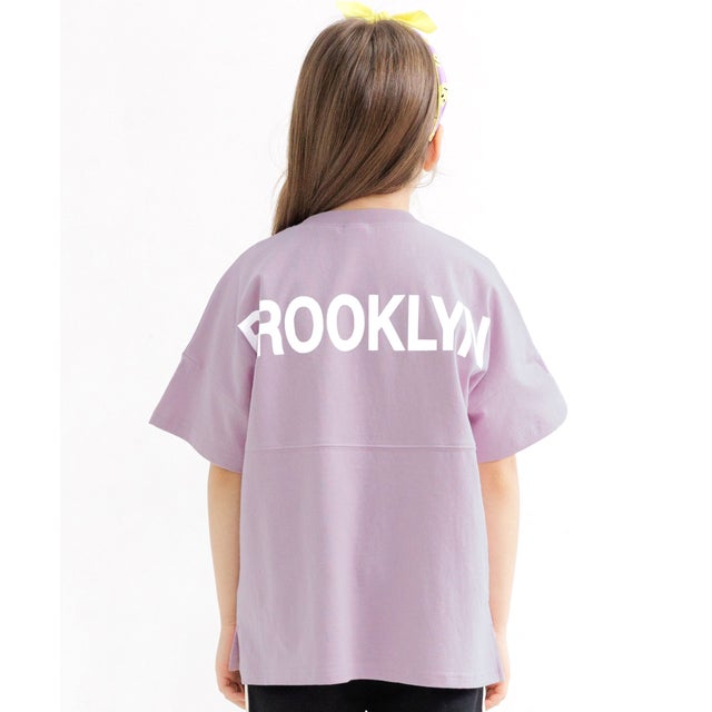 バックロゴTシャツ （くすみラベンダー地）