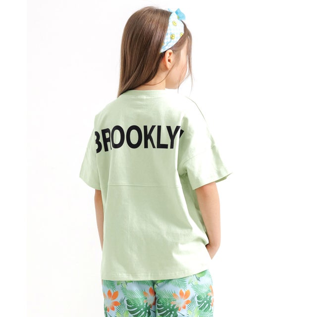 バックロゴTシャツ （ミント地）
