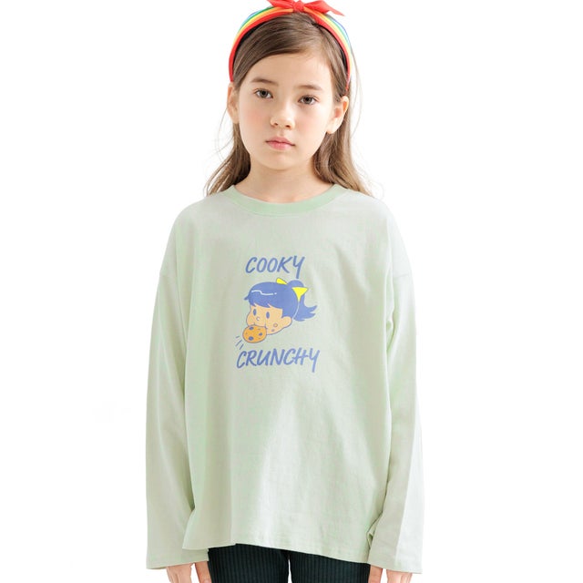 プリントTシャツ （COOKY×ミント地）