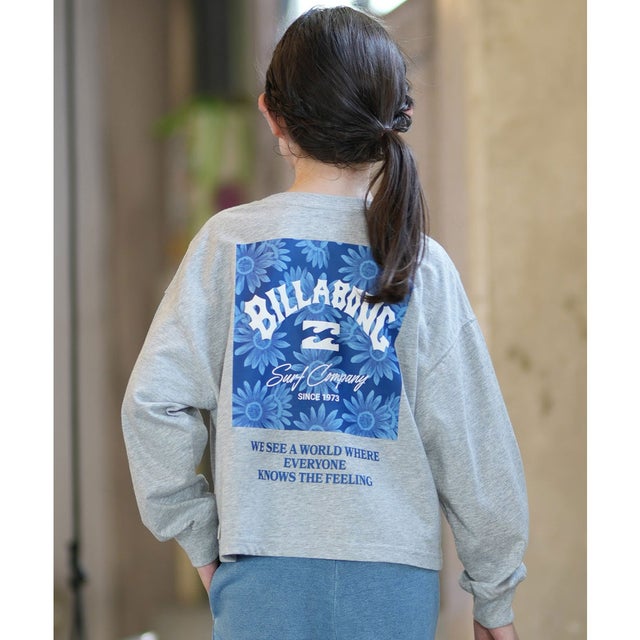 長袖 Tシャツ ロンT キッズ 子供 バックプリント （GRH）