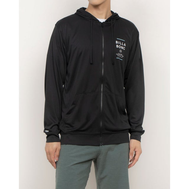 メンズ マリン ラッシュガード RASH ZIP HOOD マリン ラッシュガード BF011855 （BLK）