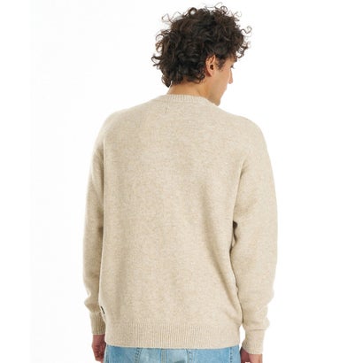 ニット セーター メンズ ロゴ CREW NECK （OAT）｜詳細画像