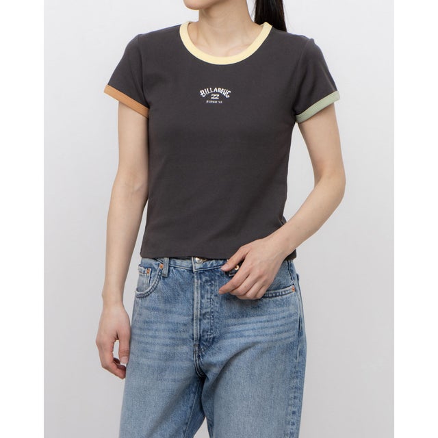レディス RINGER BABY FIT TEE サーフ 半袖Ｔシャツ BF013216 (ブラック)