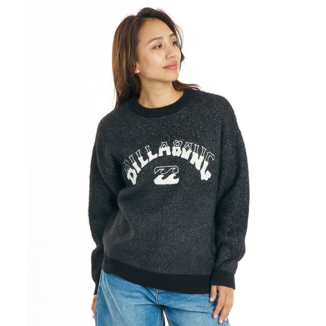 ニット セーター レディース クルーネック JACQUARD CREW （BLK）