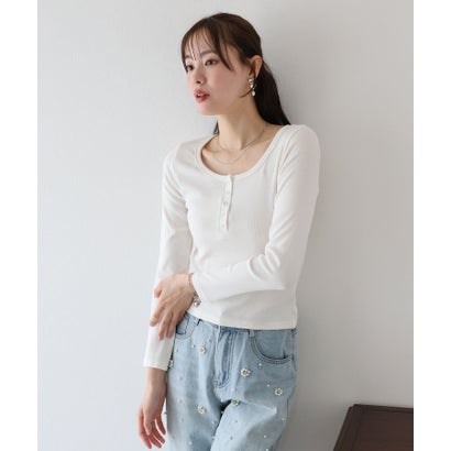 ヘンリーネック長袖Tシャツ （グレー）｜詳細画像