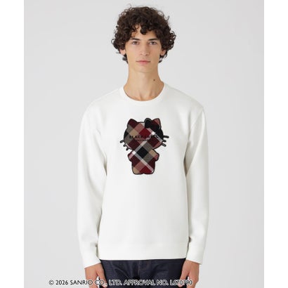 ブラックレーベル・クレストブリッジ BLACK LABEL CRESTBRIDGE 【一部店舗限定】【ハローキティコラボ】クレストブリッジチェックシルエットキティスウェットシャツ （ホワイト）｜詳細画像