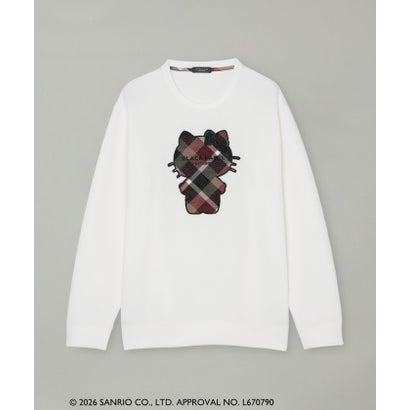 ブラックレーベル・クレストブリッジ BLACK LABEL CRESTBRIDGE 【一部店舗限定】【ハローキティコラボ】クレストブリッジチェックシルエットキティスウェットシャツ （ホワイト）｜詳細画像