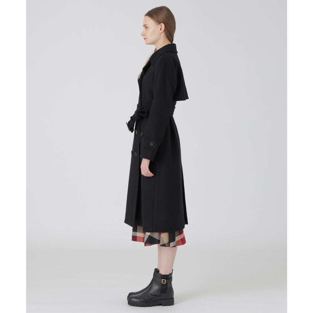 ブルーレーベルクレストブリッジ　ダブル ウールトレンチ ラビットファー　2way ブルーレーベルクレストブリッジ BLUE LABEL CRESTBRIDGE 【一部店舗