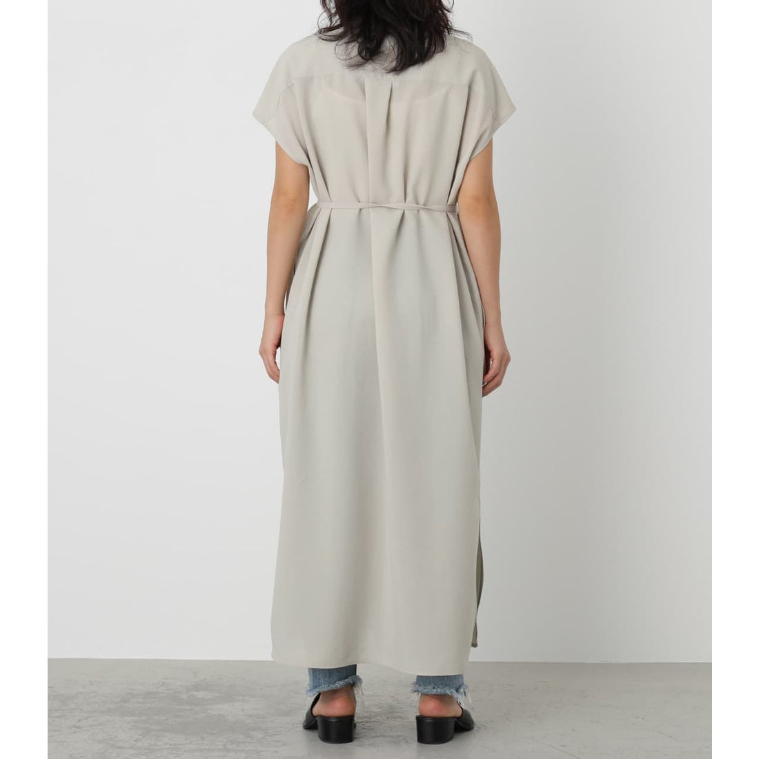 BLACK BY MOUSSY switching slit one-piece L/BEG1 -靴＆ファッション