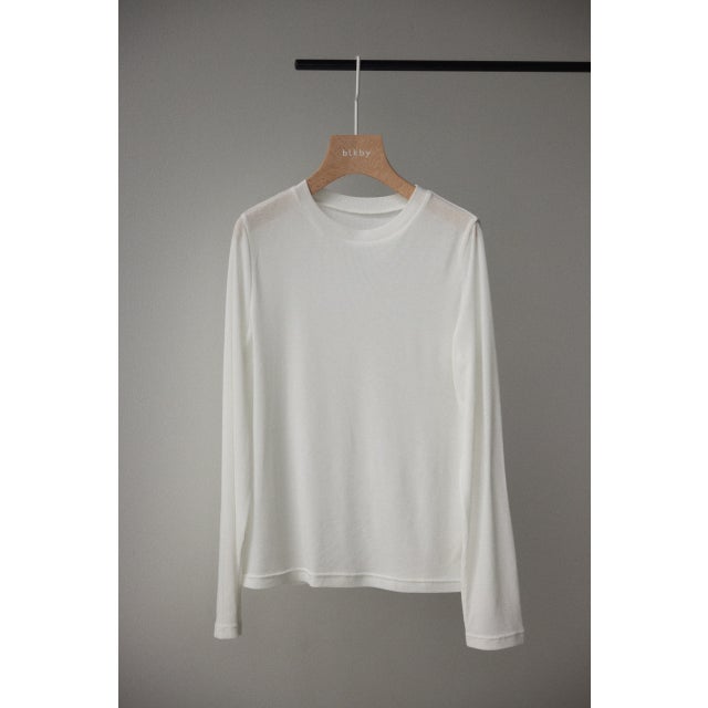 sheer rib tops WHT