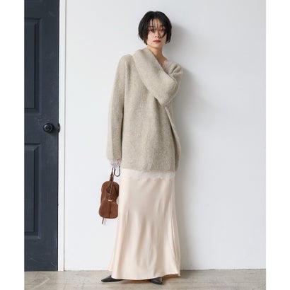 ボンジュールサガン BONJOUR SAGAN 前後2WAYレースドッキングニットプルオーバー （BEIGE）｜詳細画像