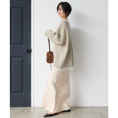 ボンジュールサガン BONJOUR SAGAN 前後2WAYレースドッキングニットプルオーバー （BEIGE）｜詳細画像