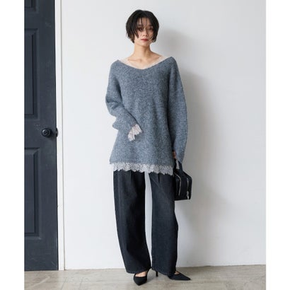 前後2WAYレースドッキングニットプルオーバー （GRAY）｜詳細画像