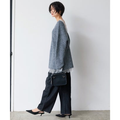 前後2WAYレースドッキングニットプルオーバー （GRAY）｜詳細画像