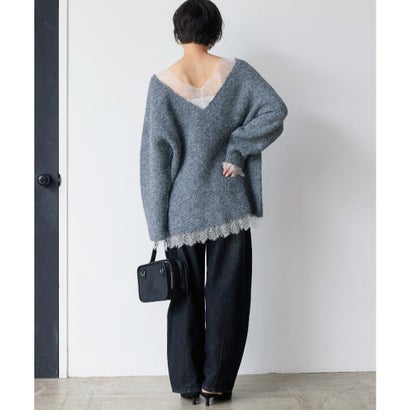 前後2WAYレースドッキングニットプルオーバー （GRAY）｜詳細画像