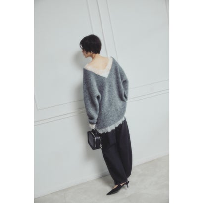 前後2WAYレースドッキングニットプルオーバー （GRAY）｜詳細画像