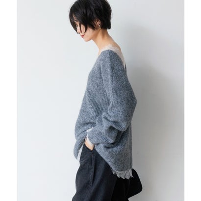 前後2WAYレースドッキングニットプルオーバー （GRAY）｜詳細画像