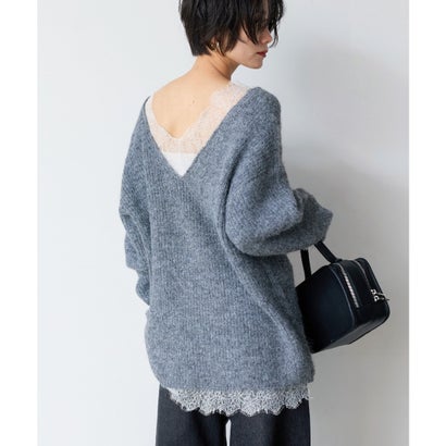 前後2WAYレースドッキングニットプルオーバー （GRAY）｜詳細画像