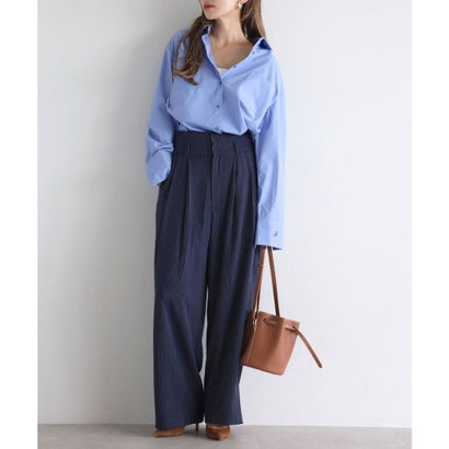 ボンジュールサガン BONJOUR SAGAN ピンストライプサス付きパンツ （NAVY）｜詳細画像