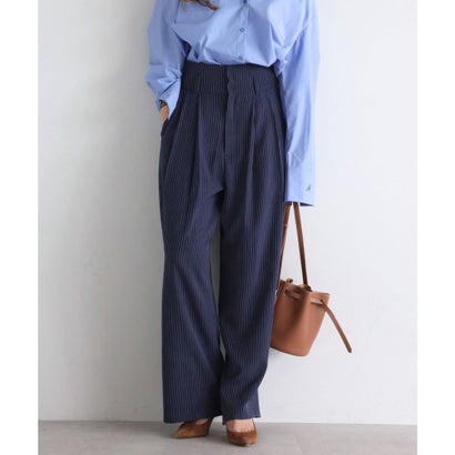 ボンジュールサガン BONJOUR SAGAN ピンストライプサス付きパンツ （NAVY）｜詳細画像