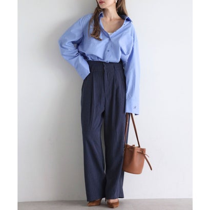 ボンジュールサガン BONJOUR SAGAN ピンストライプサス付きパンツ （NAVY）｜詳細画像