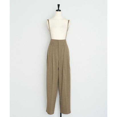 ボンジュールサガン BONJOUR SAGAN ピンストライプサス付きパンツ （KHAKI-BEIGE）｜詳細画像