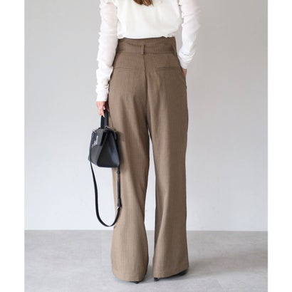ボンジュールサガン BONJOUR SAGAN ピンストライプサス付きパンツ （KHAKI-BEIGE）｜詳細画像