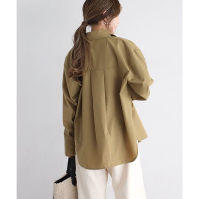 ボンジュールサガン BONJOUR SAGAN ロゴ刺繍シャツ （KHAKI-BEIGE）｜詳細画像