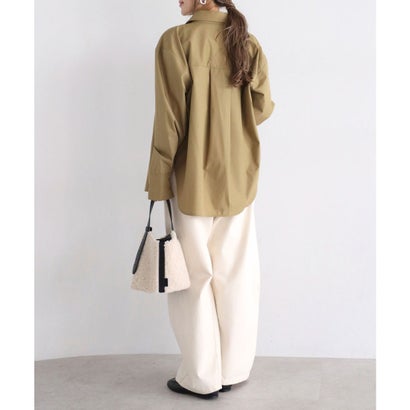 ボンジュールサガン BONJOUR SAGAN ロゴ刺繍シャツ （KHAKI-BEIGE）｜詳細画像