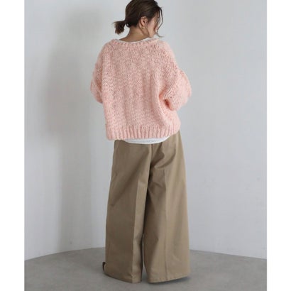 ボンジュールサガン BONJOUR SAGAN ハンドライクボリュームスラブニットカーディガン （LIGHT-PINK）｜詳細画像