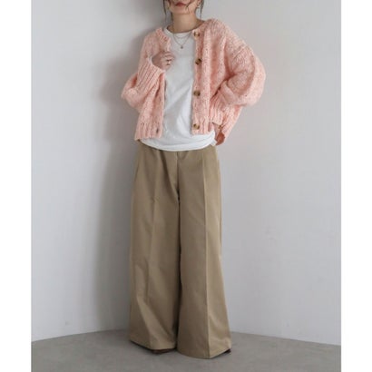 ボンジュールサガン BONJOUR SAGAN ハンドライクボリュームスラブニットカーディガン （LIGHT-PINK）｜詳細画像