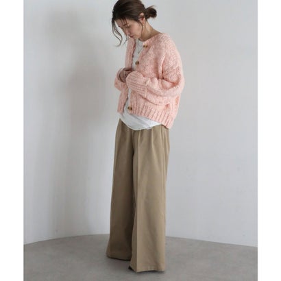 ボンジュールサガン BONJOUR SAGAN ハンドライクボリュームスラブニットカーディガン （LIGHT-PINK）｜詳細画像
